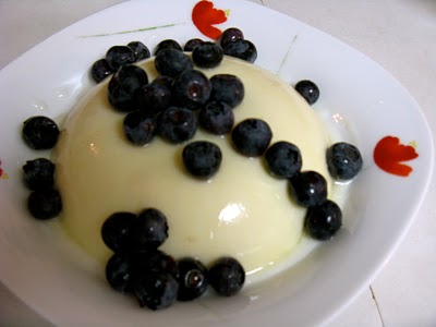 Limoncello Panna Cotta with Blueberries