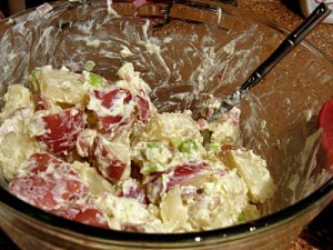 Warm Potato Salad with Goat Cheese
